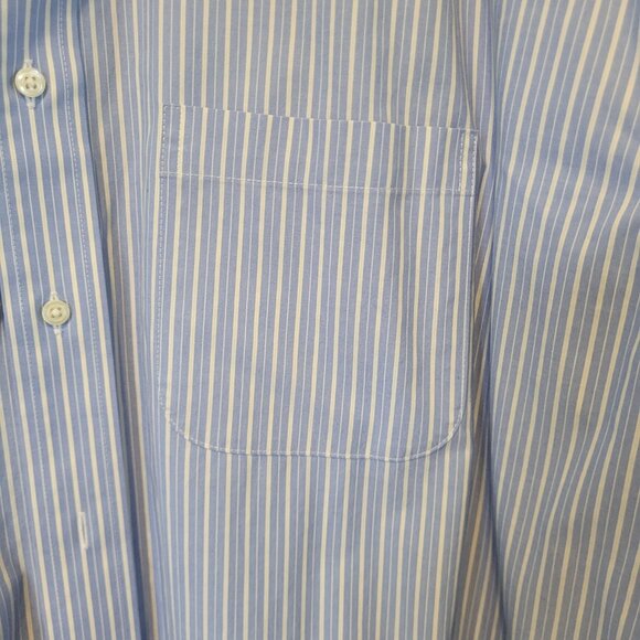 Brooks Brothers Big & Tall Striped Non-Iron Dress Shirt 20 36/37 - Picture 3 of 4